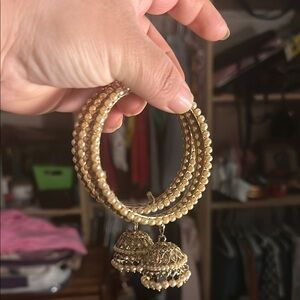 Elegant Gold Jhumka Earrings